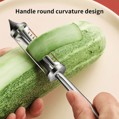 Slicezio™ 3 in 1 Stainless steel Multifunctional Veggie Peeler (Pack of 2)