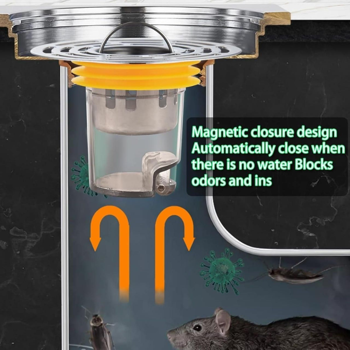 Round Floor Drain Core With Filter Mesh