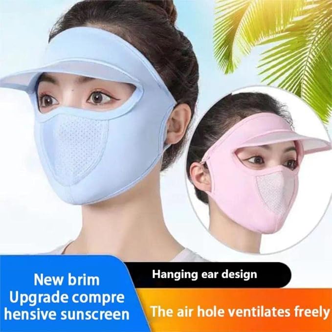 Sun Protection Mask Attached Cap
