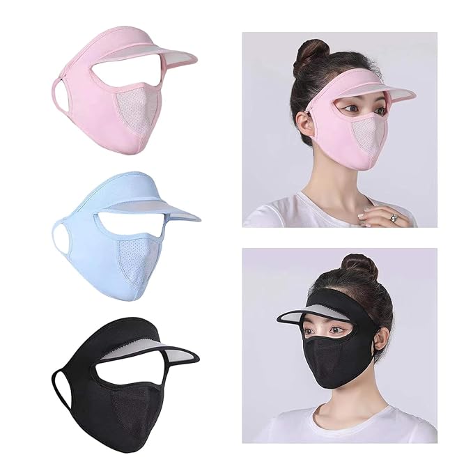 Sun Protection Mask Attached Cap