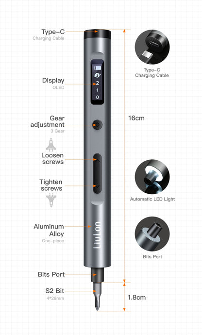 Liulon LL-ET62 62 In 1 Electric Screwdriver Set With 3 Adjustable Gears