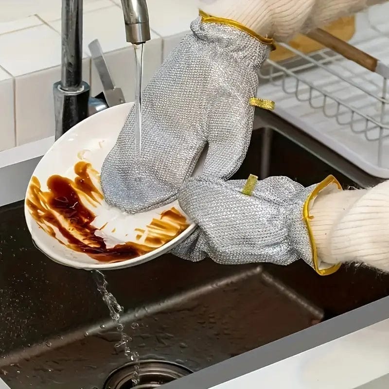 Bamboo Fiber Wire Dishwashing Gloves