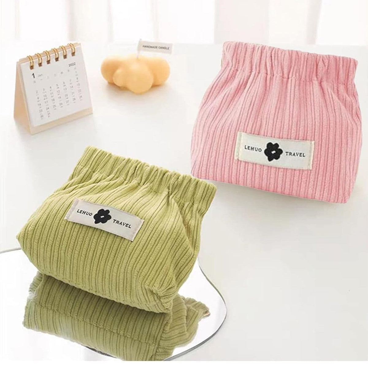 Elastic Corduroy Storage Bag