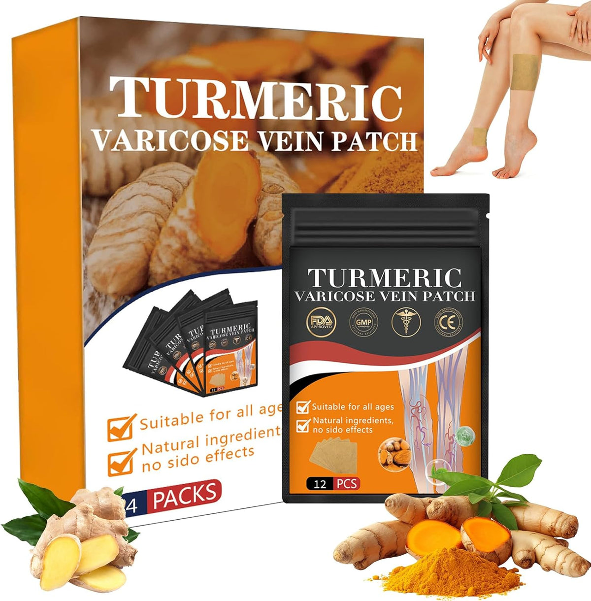 Turmeric Varicose Vein Patches (Buy 1 get 1 Free)