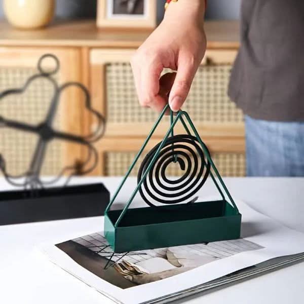 Triangular Shape Iron Mosquito Coil Holder